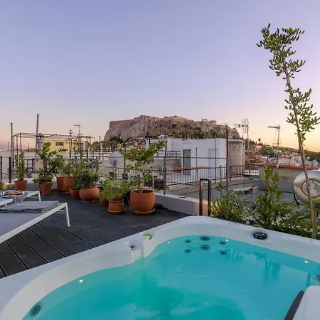 Meno With Private Terrace - Jaccuzzi, Acropolis View * Athens